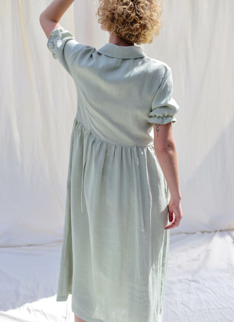 Linen button through dress MAY - Image 1