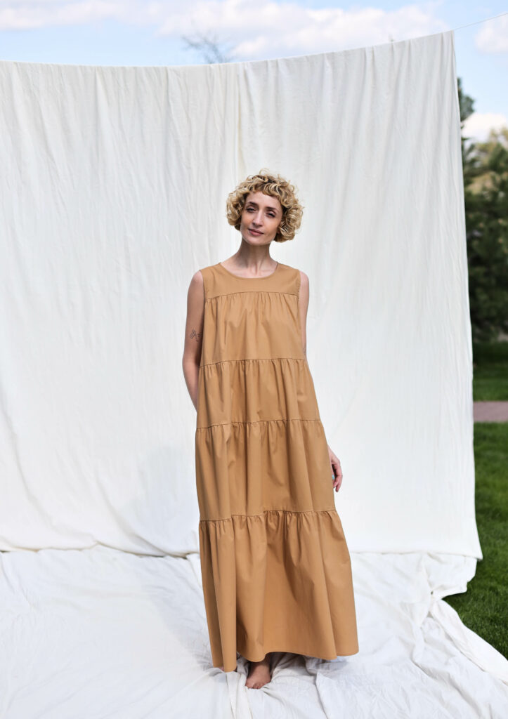 Tiered Maxi cotton dress JULIE - Image 1