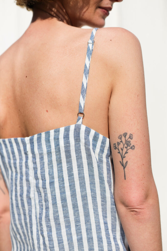 Striped linen sleeveless summer jumpsuit MANON - Image 3