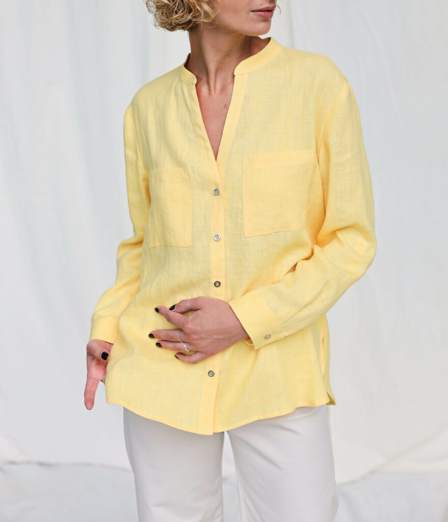 Elegant loose fit button up shirt REMI - Image 1