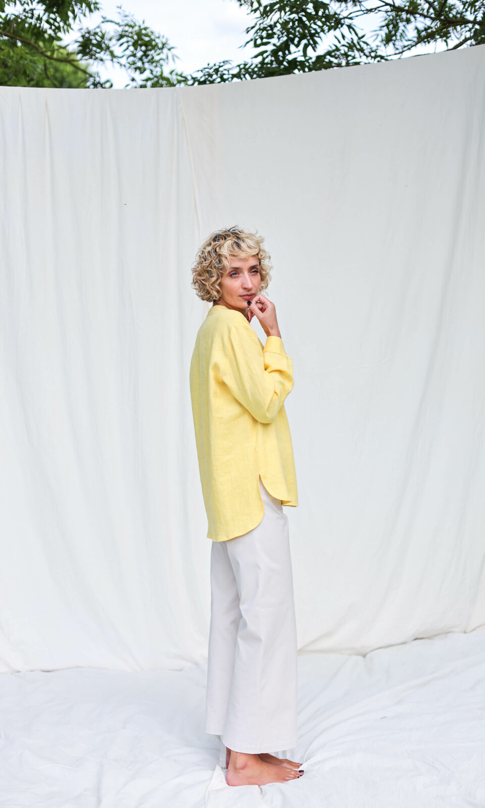 Elegant loose fit button up shirt REMI - Image 5
