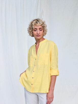 Elegant loose fit button up shirt REMI