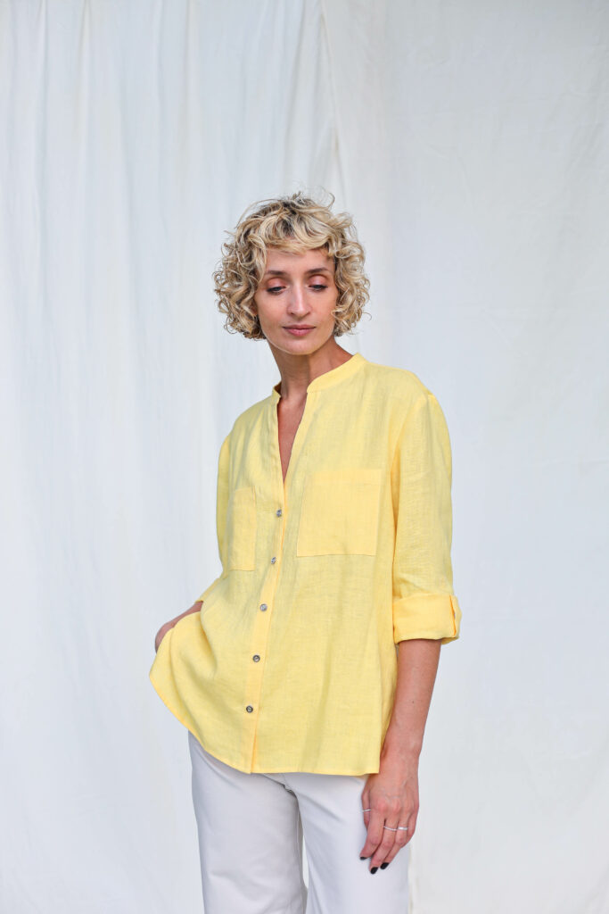Elegant loose fit button up shirt REMI