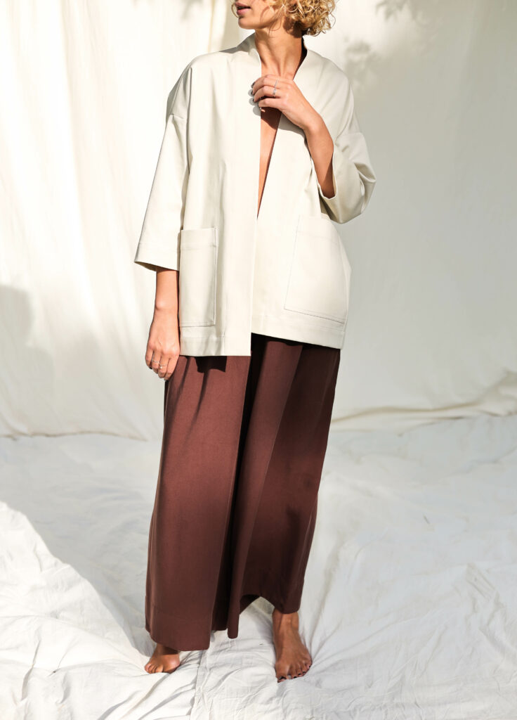 Tencel palazzo elasticated waist pants LOU - Image 2