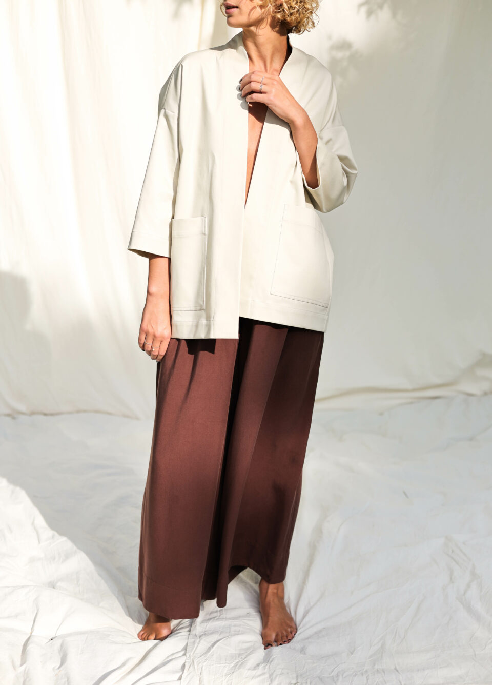 Tencel palazzo elasticated waist pants LOU - Image 2