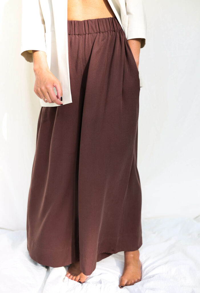 Tencel palazzo elasticated waist pants LOU - Image 4