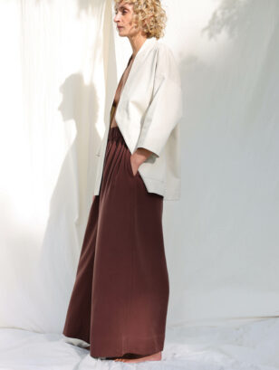 Tencel palazzo elasticated waist pants LOU