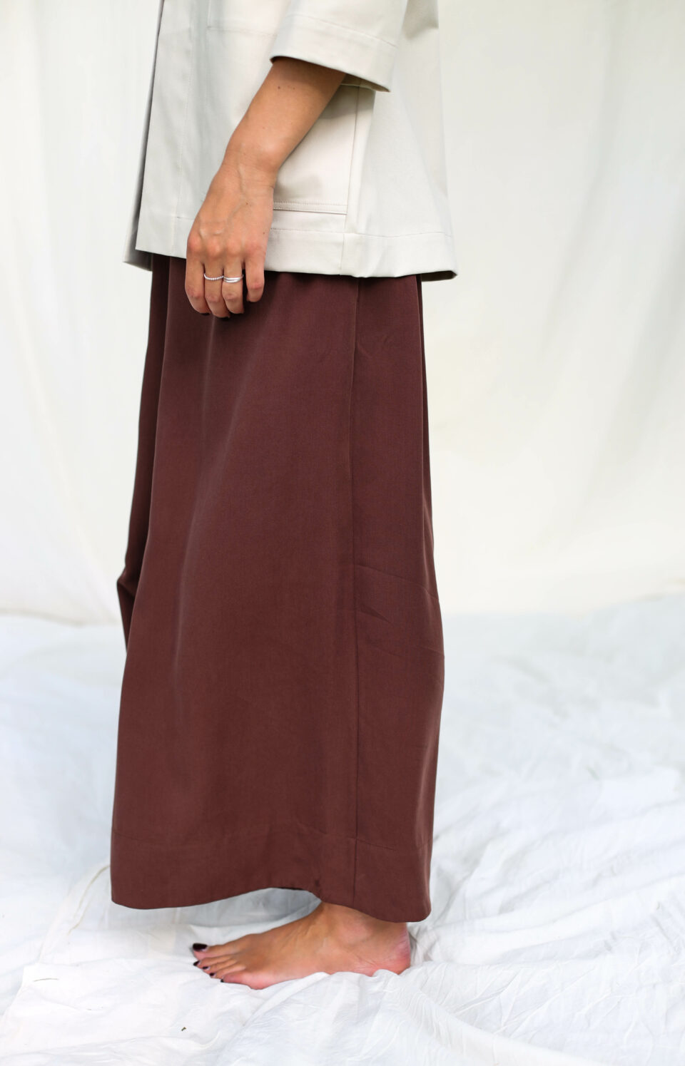 Tencel palazzo elasticated waist pants LOU - Image 5