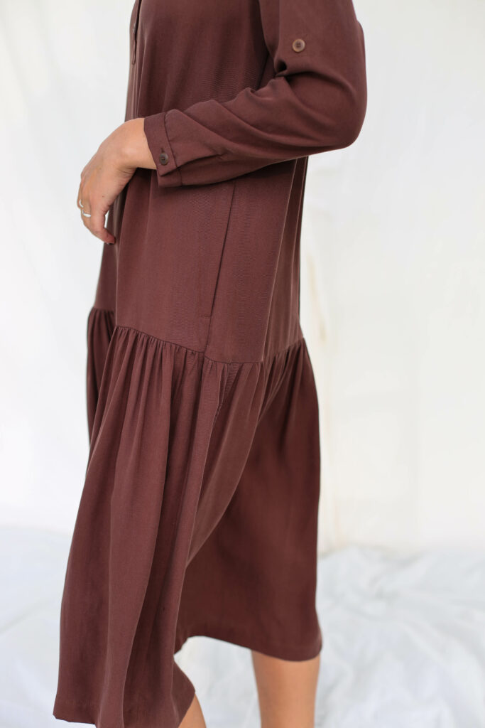Loose V-neckline drop waist dress MYLENE - Image 2