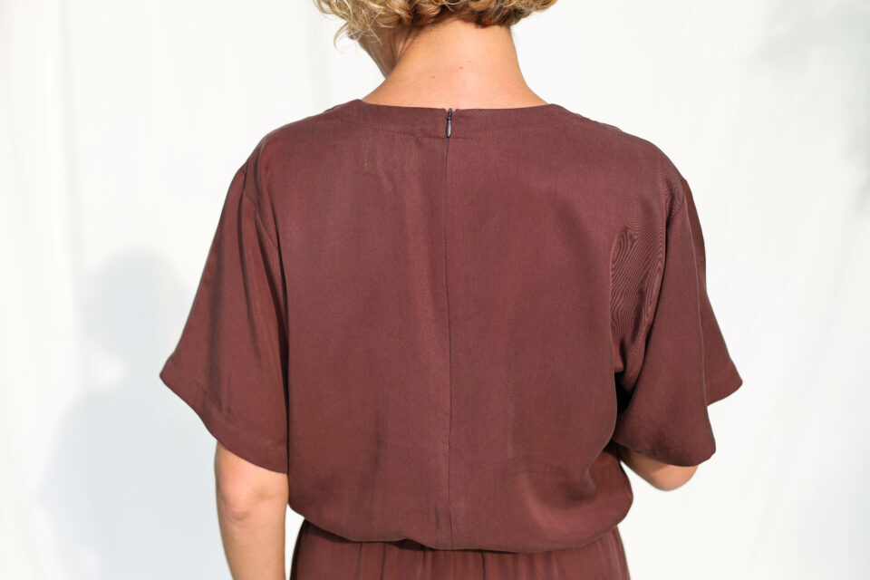 Loose fit tencel palazzo jumpsuit ROXANE - Image 4