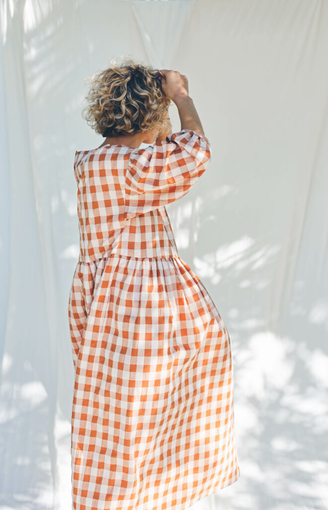 Checkered mommy and me seersucker dresses - Image 3