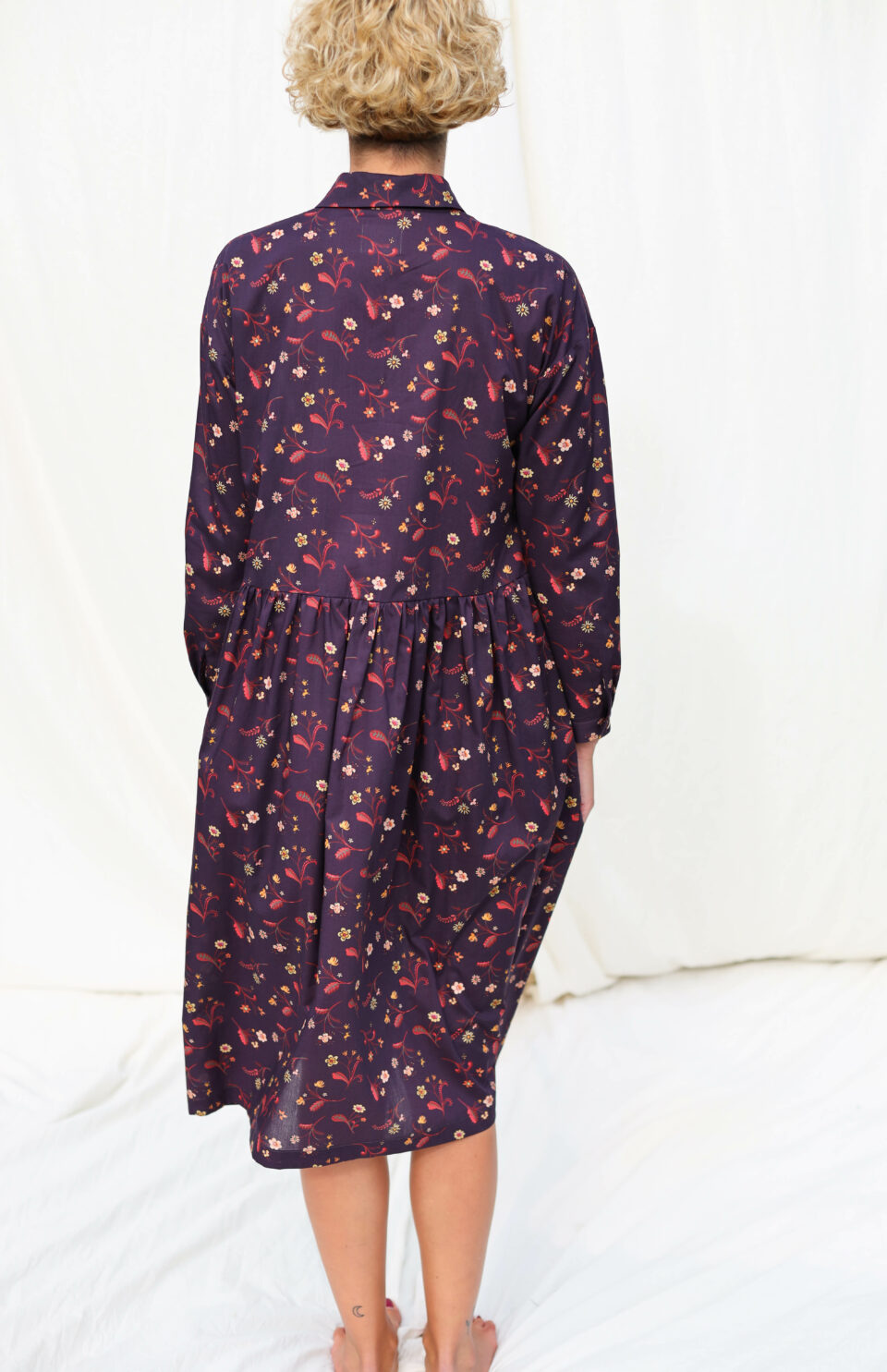 Floral loose silhouette shirtdress PIER - Image 1