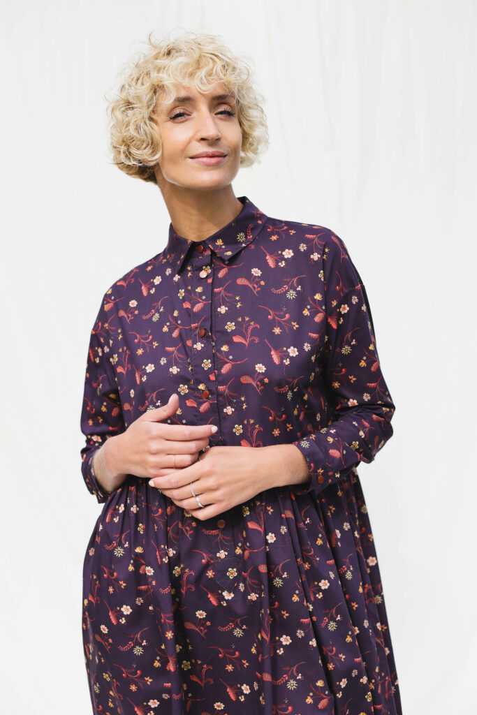 Floral loose silhouette shirtdress PIER - Image 2