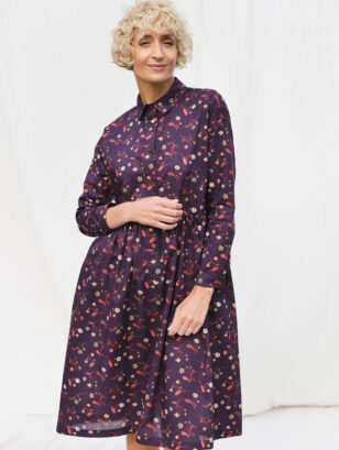 Floral loose silhouette shirtdress