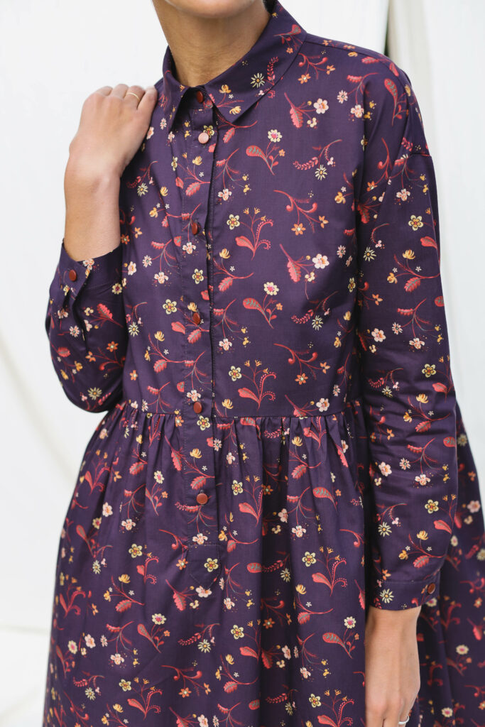Floral loose silhouette shirtdress PIER - Image 3