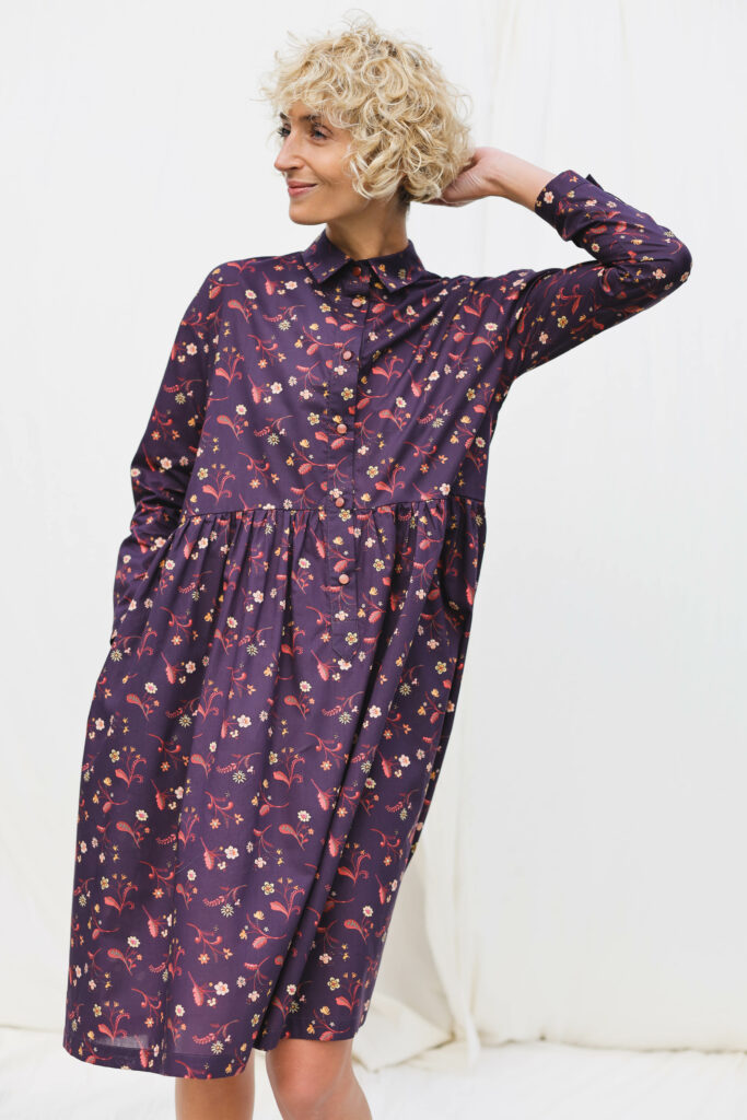 FLORAL LOOSE SILHOUETTE SHIRTDRESS PIER
