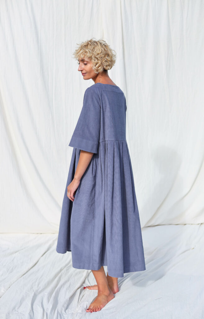 Needlecord square neck dress VALERIE - Image 1