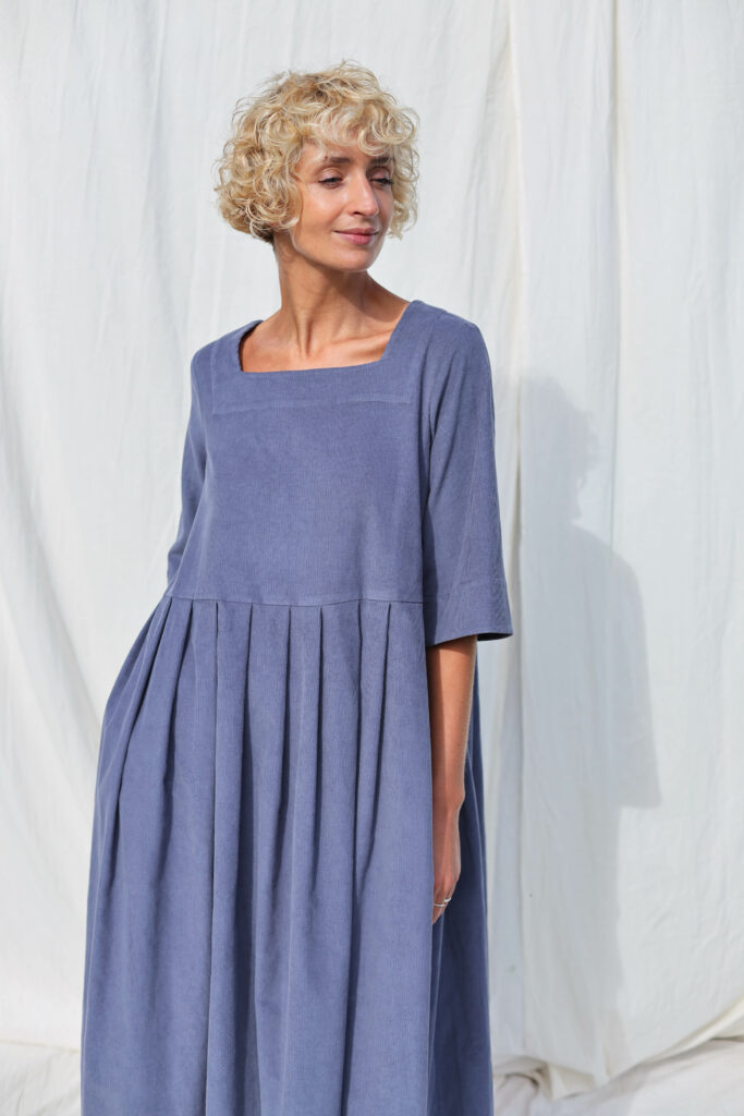 Needlecord square neck dress VALERIE - Image 4