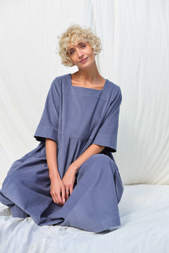 Needlecord square neck dress VALERIE - Image 5