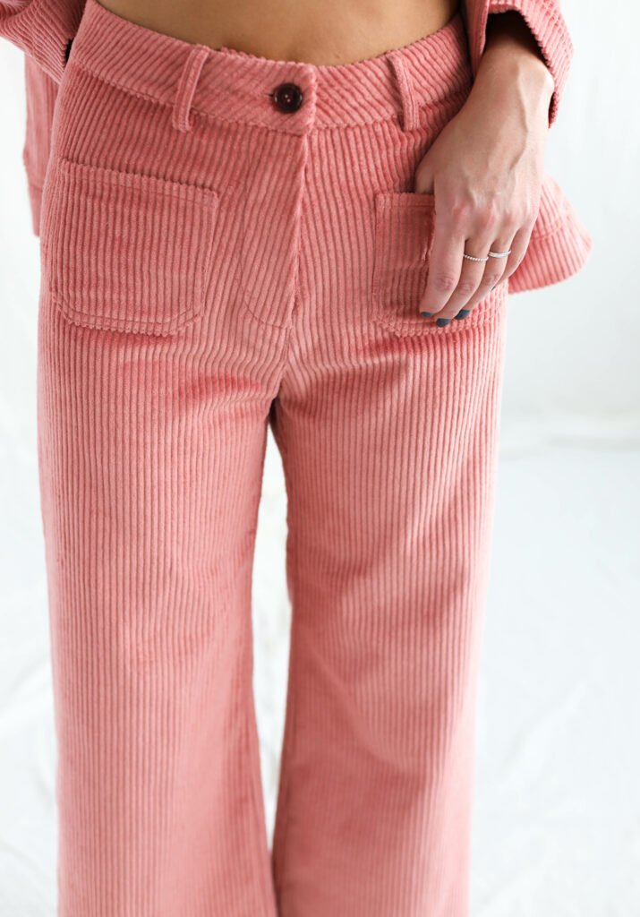 Vintage cut wide wale cord cropped culottes - Image 3