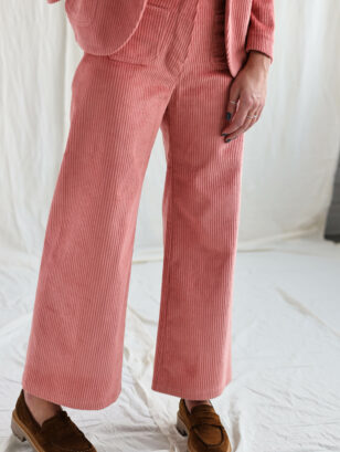 Vintage cut wide wale cord cropped culottes