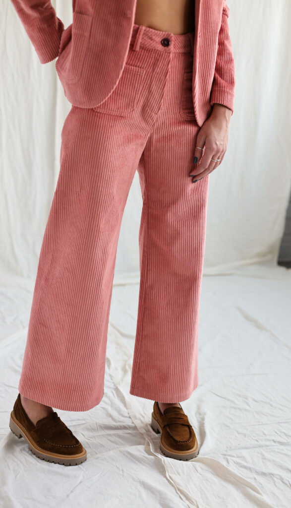 Vintage cut wide wale cord cropped culottes
