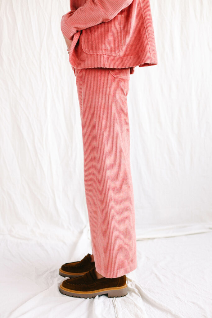 Vintage cut wide wale cord cropped culottes - Image 2