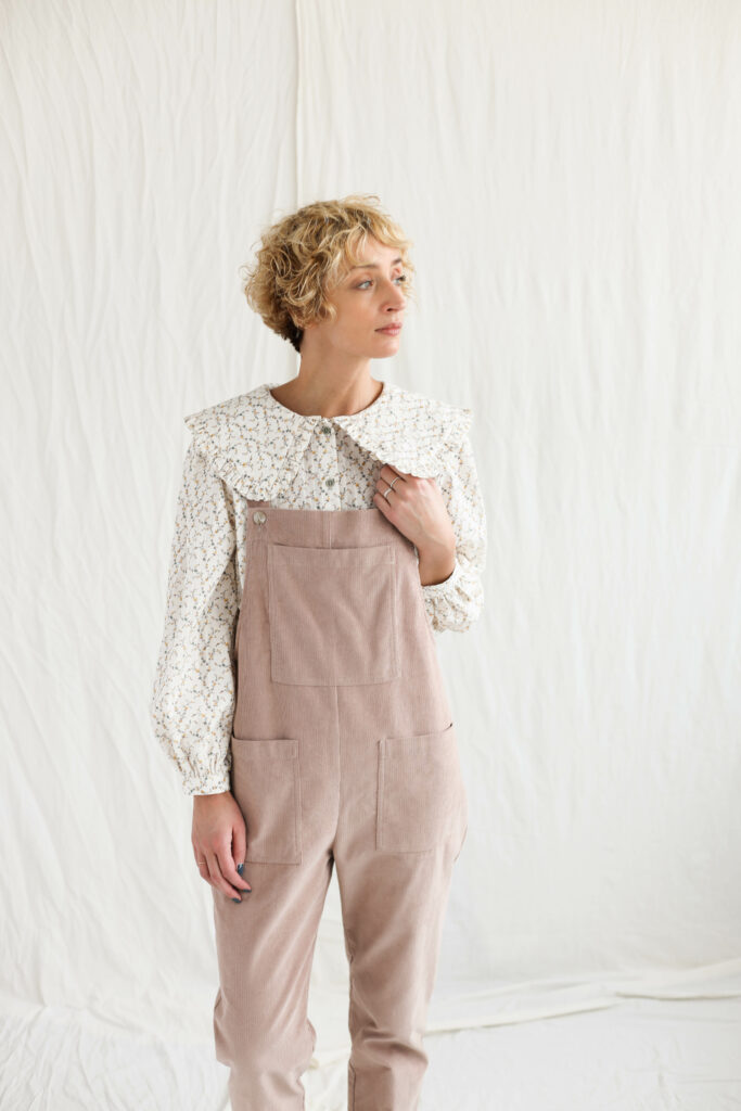 Cord dungaree in beige DOROTHY - Image 2