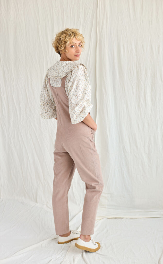 Cord dungaree in beige | Jumpsuit | Beige | Sustainable clothing | OffOn clothing