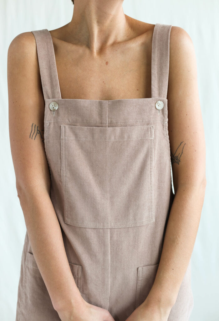 Cord dungaree in beige DOROTHY - Image 3