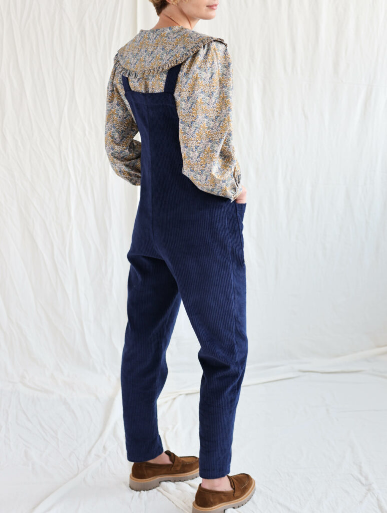 Navy blue cord dungaree DOROTHY - Image 2