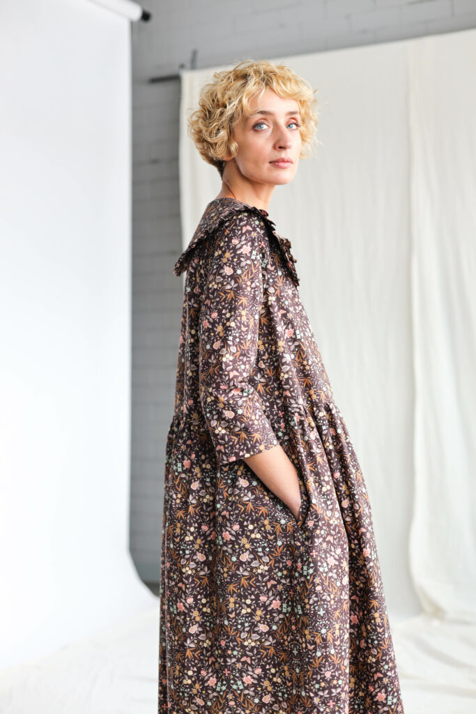 ELEGANT FLORAL MIDI DRESS BLOOM Elegant floral midi dress | Dress | Floral | Sustainable clothing | OffOn clothing