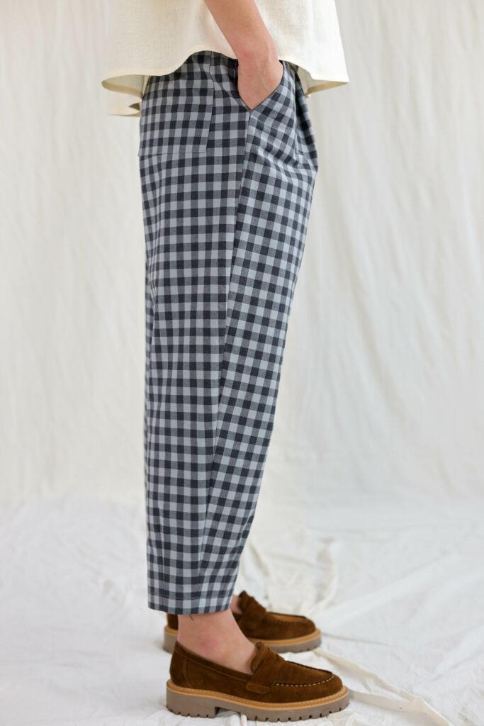 Gingham Boxy Boyfriend Trousers