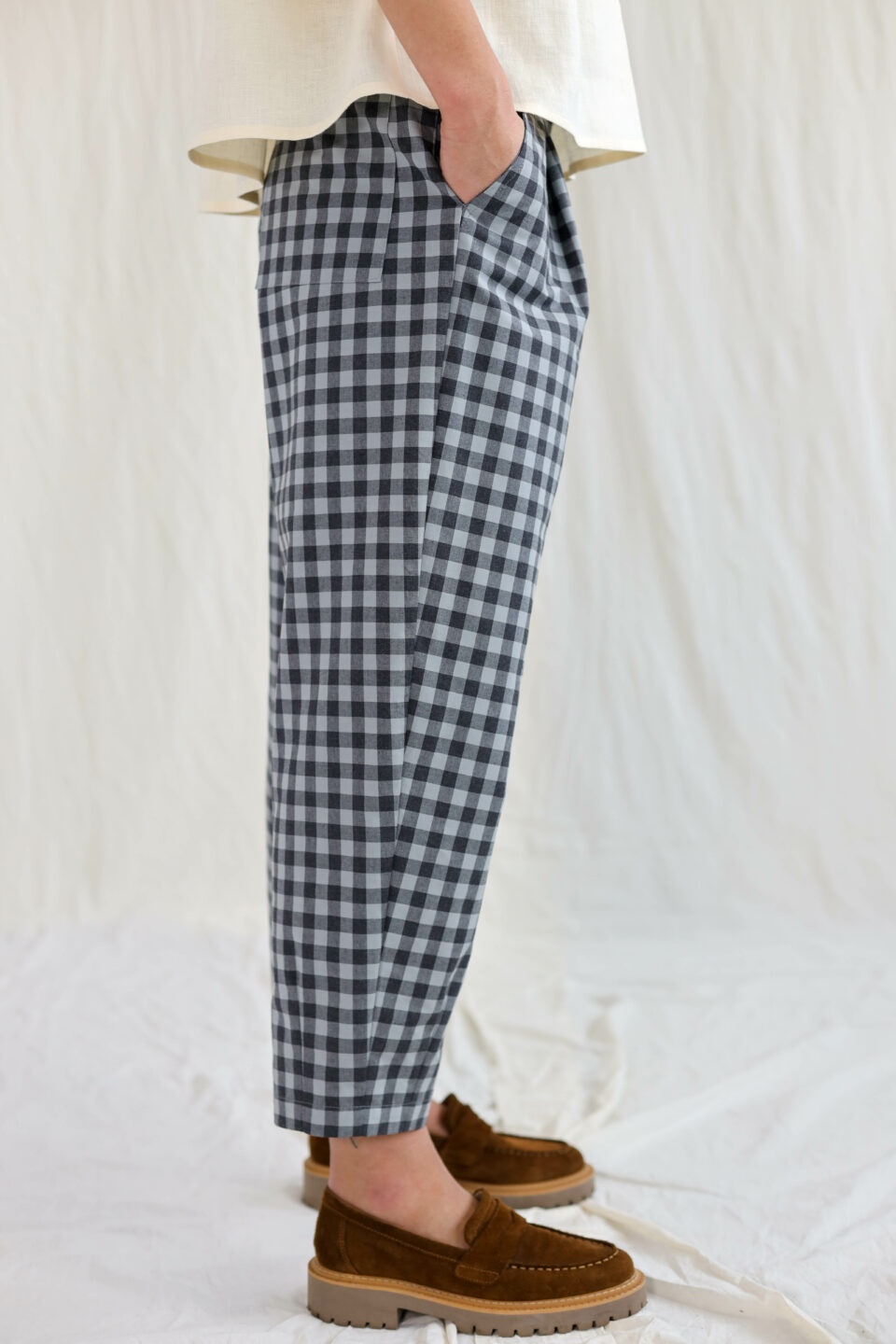 Boxy gingham trousers - Image 4