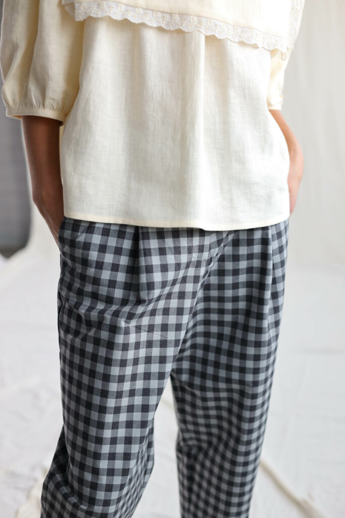 Boxy gingham trousers - Image 5