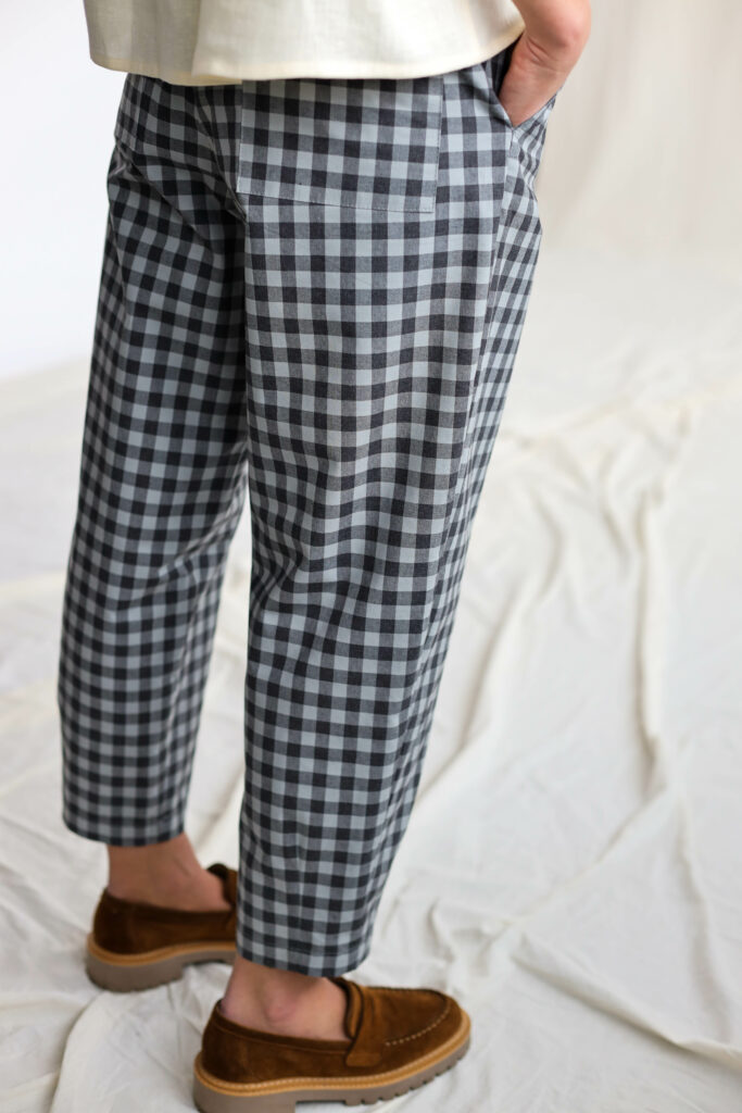Boxy gingham trousers Boxy gingham trousers | Trousers | Sustainable clothing | OffOn clothing