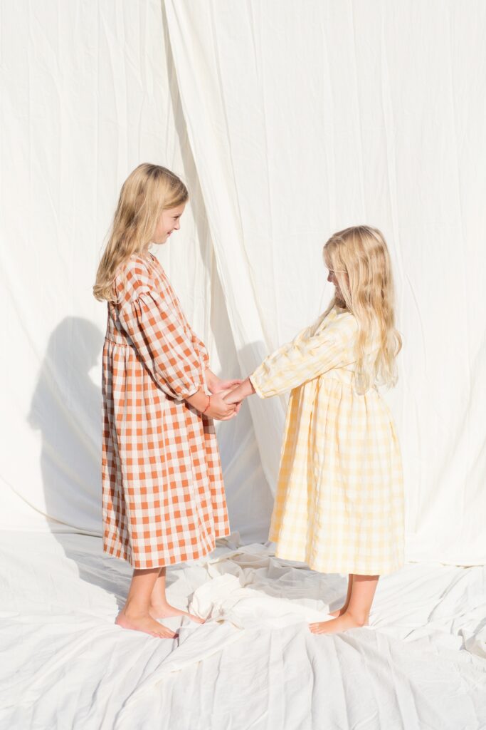 Checkered mommy and me seersucker dresses - Image 2