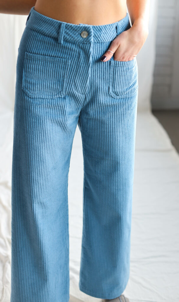 Vintage cut wide wale cord high waist culottes - Image 2