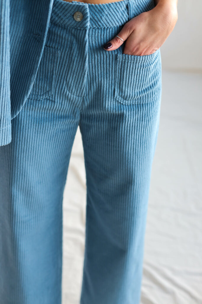 Vintage cut wide wale cord high waist culottes - Image 3