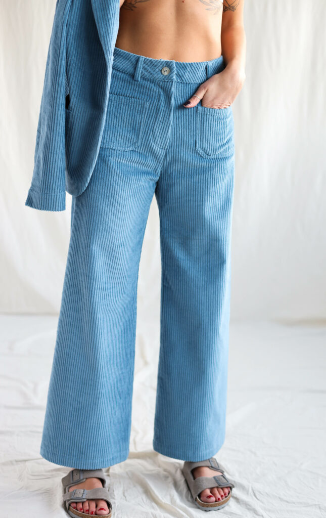 Vintage cut wide wale cord high waist culottes - Image 4