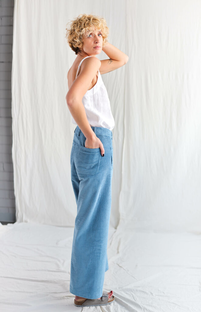 White linen loose fit slip top LUCA - Image 2
