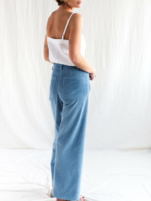 Vintage cut wide wale cord high waist culottes
