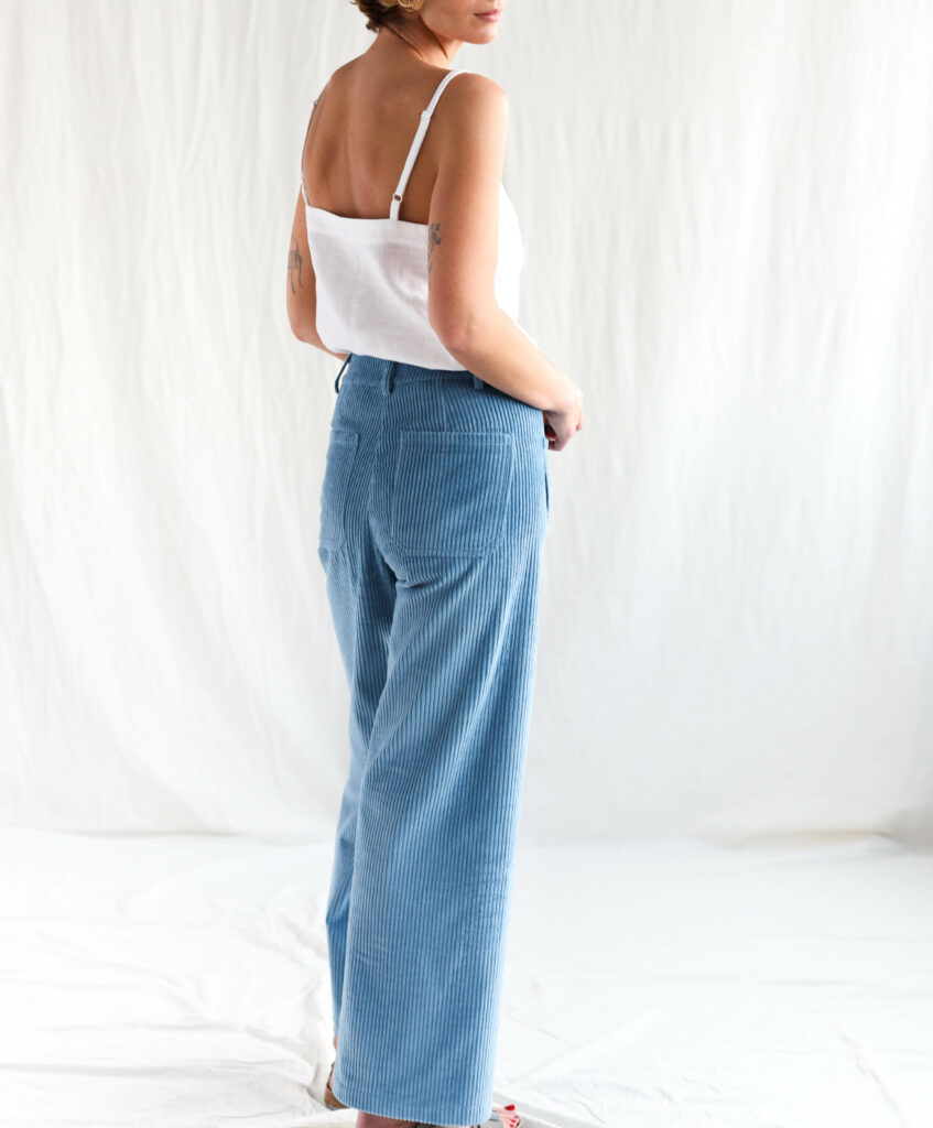 Vintage cut wide wale cord high waist culottes