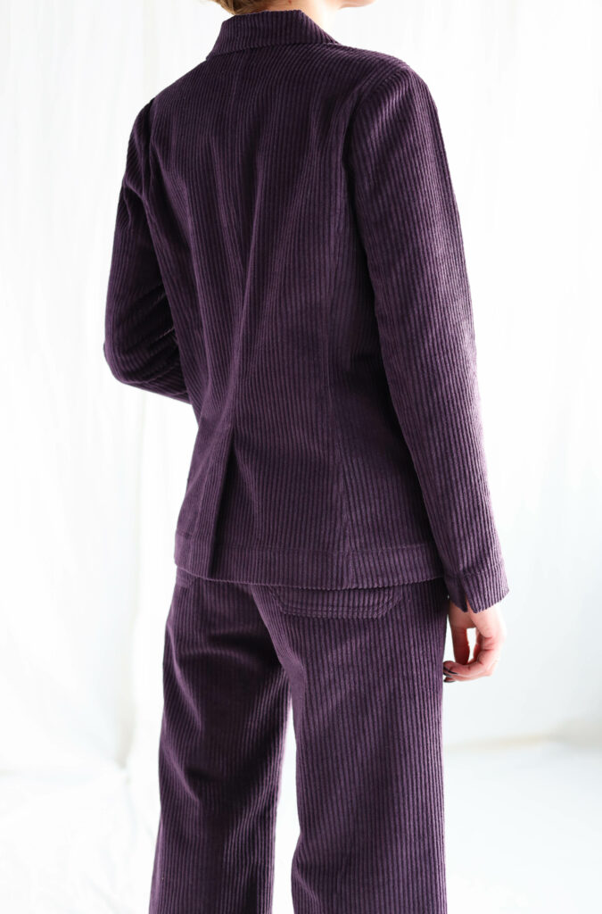 Eggplant wide wale corduroy blazer - Image 5