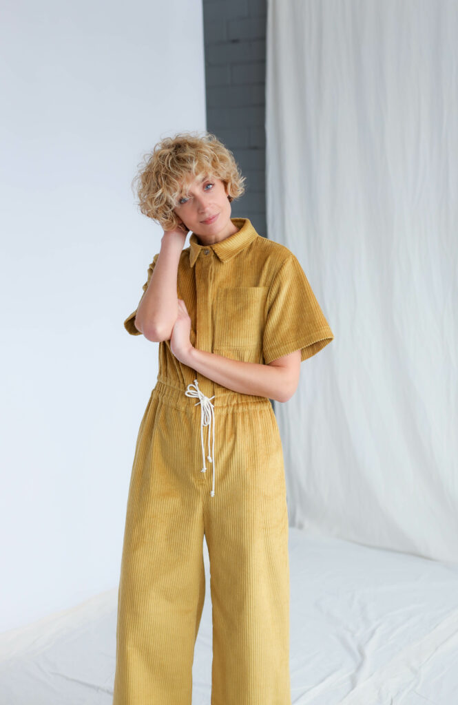 Loose fit 6 wale curry cord jumpsuit LENNY - Image 1