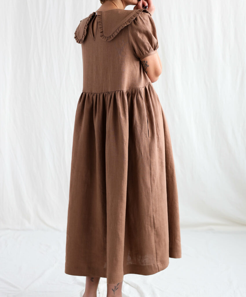 Hazel linen puritan collar dress MARTA - Image 2