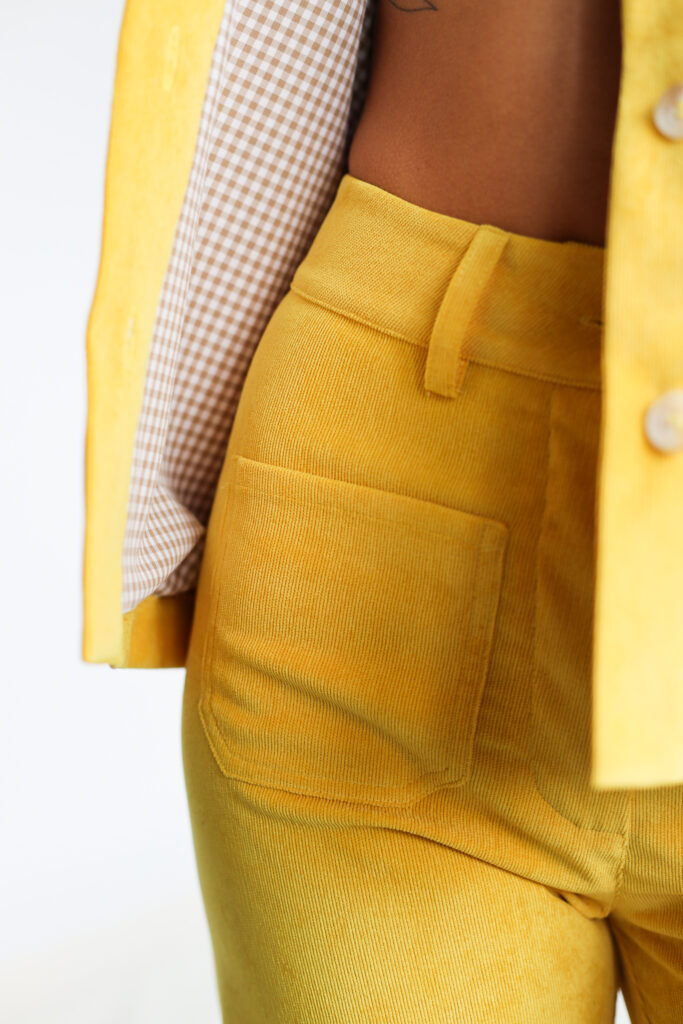 Boxy fit needlecord bright yellow summer jacket - Image 5