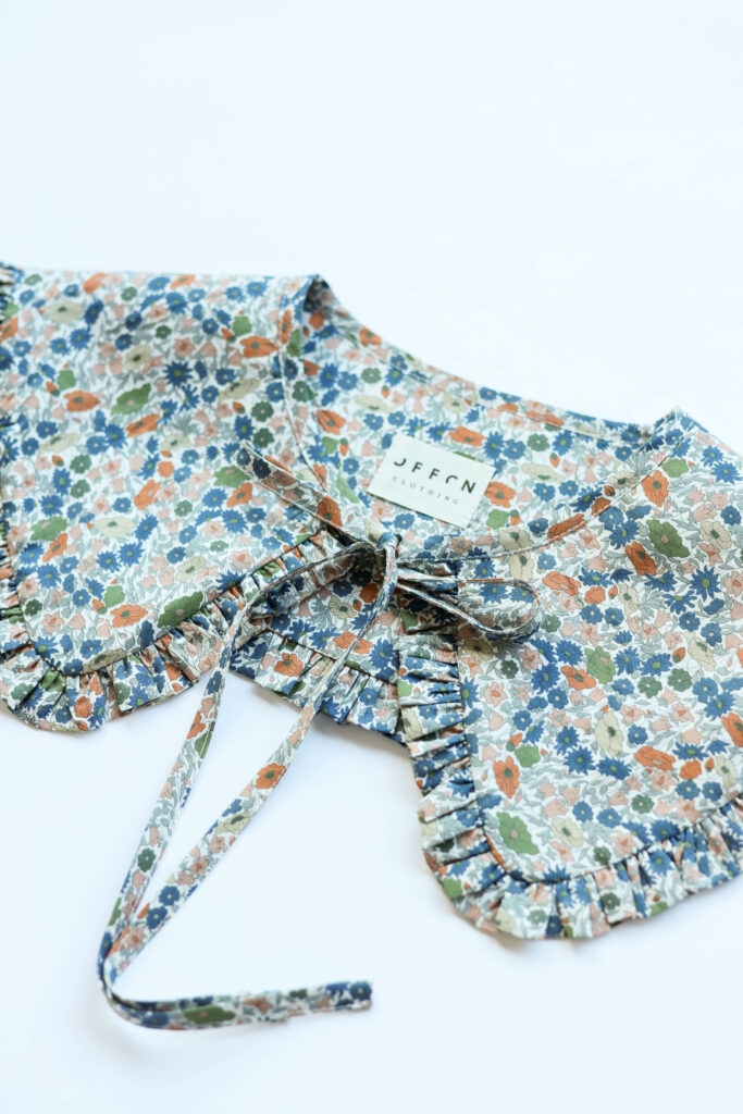 Detached collar made in a floral Tana Lawn cotton