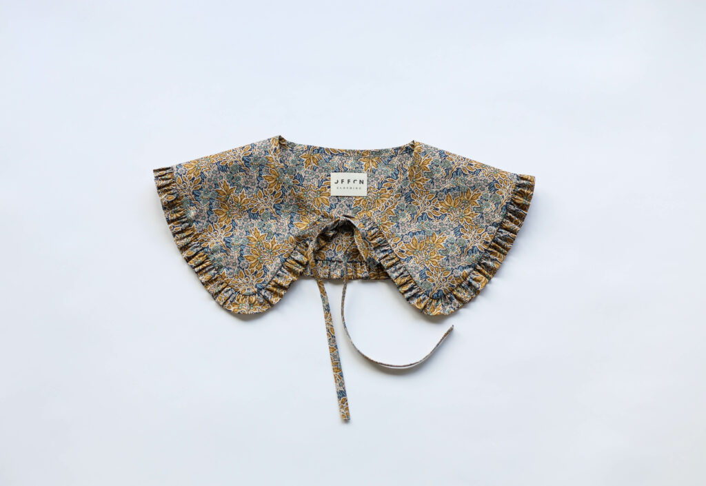 Detached collar made in a floral Tana Lawn cotton