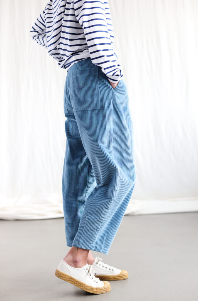 Boxy tapered leg wide wale cord trousers - Image 2